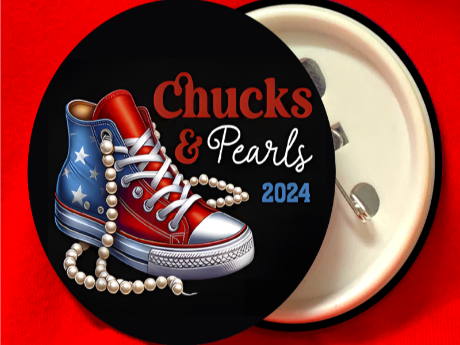 CHUCKS & PEARLS Button