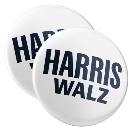 Harris Walz Campaign Buttons